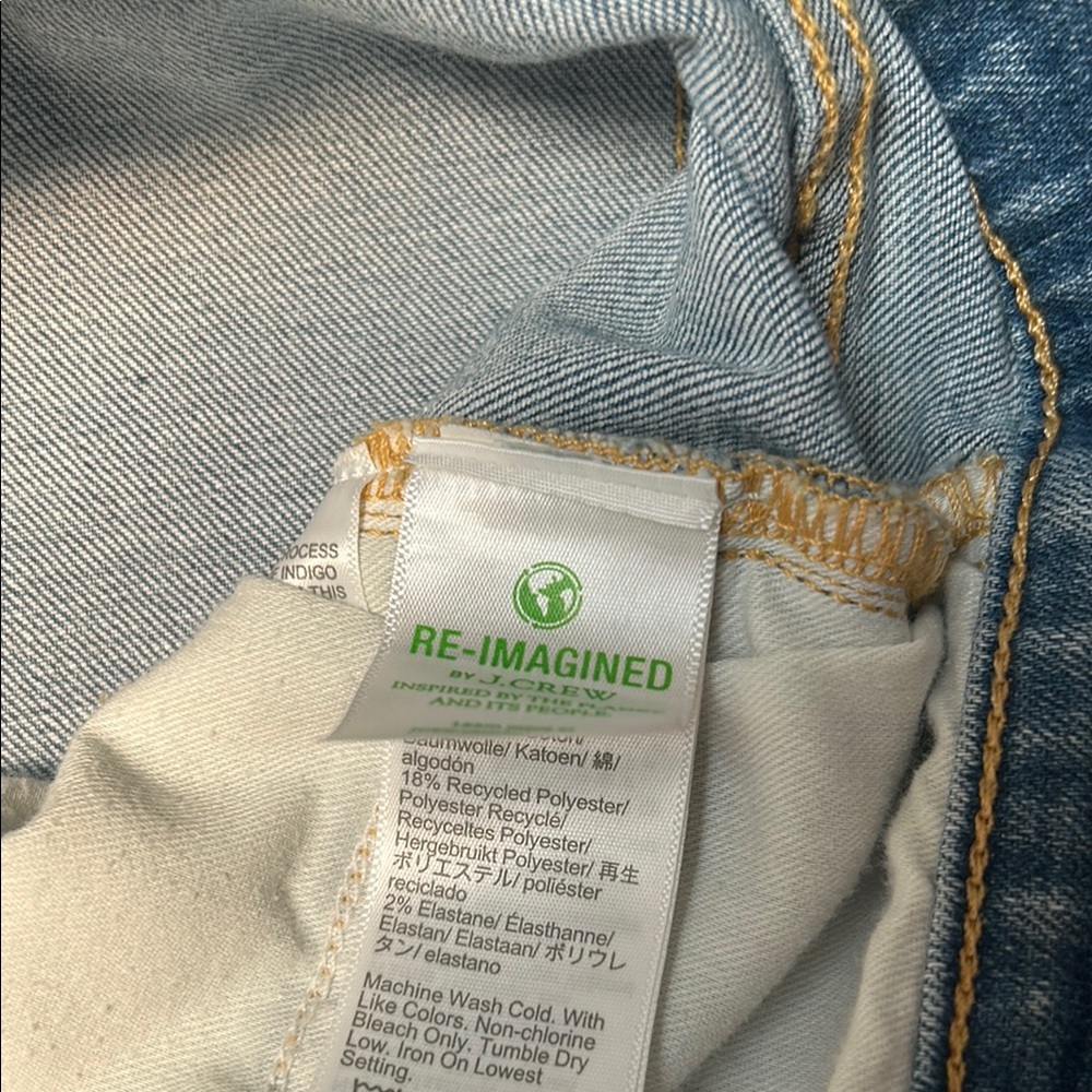 J. Crew High Waisted Toothpick Denim Blue Skinny Jeans - Picture 4 of 7